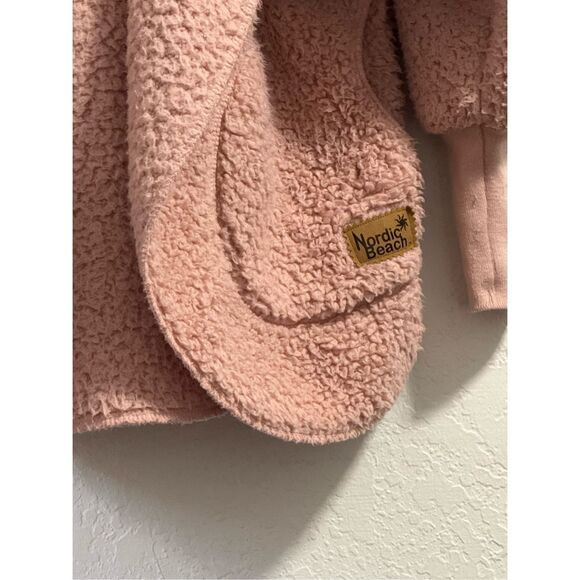 Nordic beach  Petite Blush Wine teddy jacket one size - Picture 2 of 3